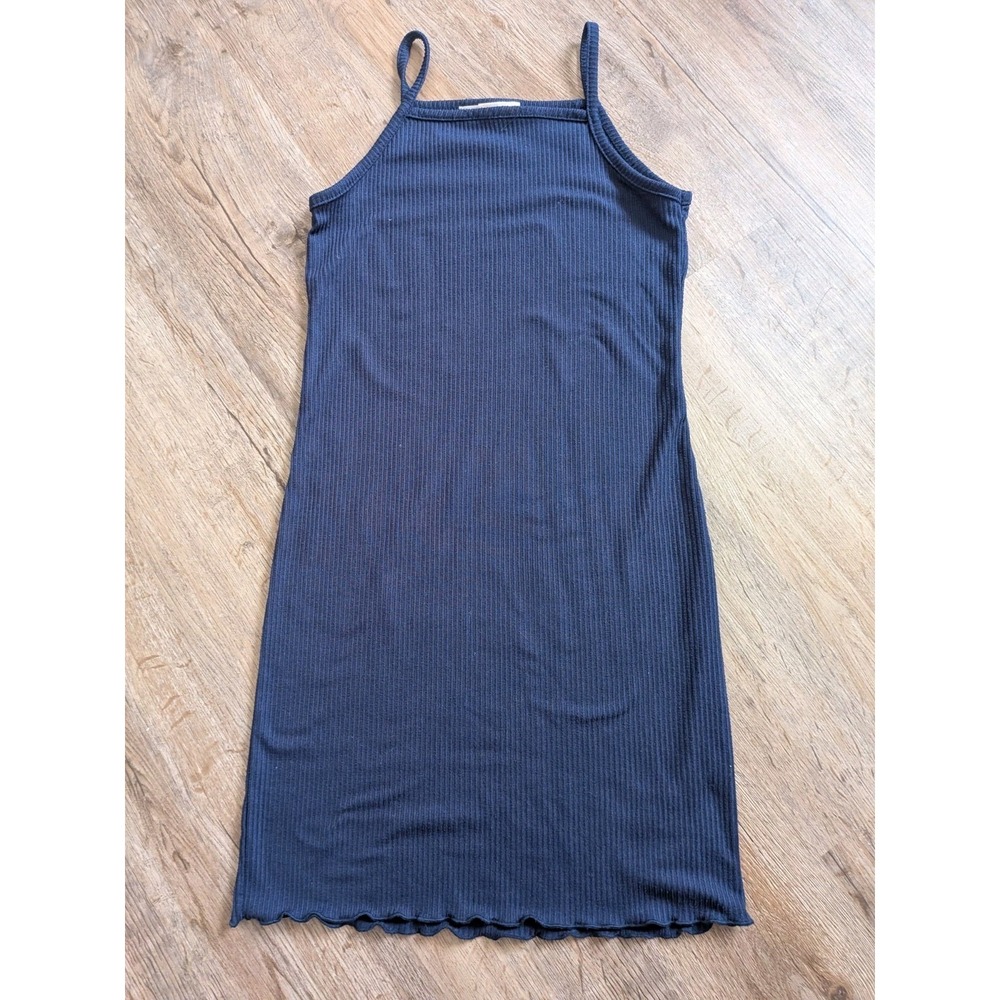 Girls Navy Ribbed Strappy Dress Size 8/10